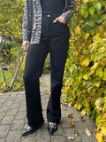 Wide Highwaist Jeans, Sort