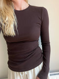 Maggie Bluse, Mørkebrun