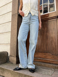 Wide Highwaist Jeans, Lyseblå