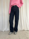 Wide Highwaist Jeans, Mørkeblå