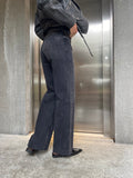 Wide Denim Jeans, Mørkegrå