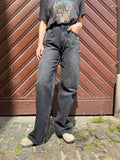 Wide Denim Jeans, Mørkegrå